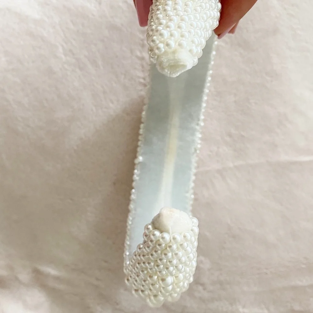 NWOT Pearl Padded Headband White Cream Classic Handmade Wedding Spring